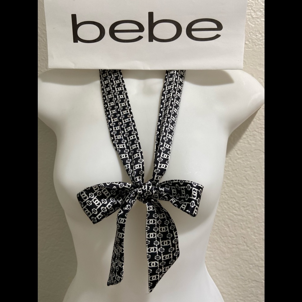 Bebe Signature Logo Satin Ribbon